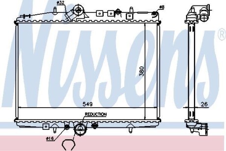 Радіатор охолодження NISSENS 61295A