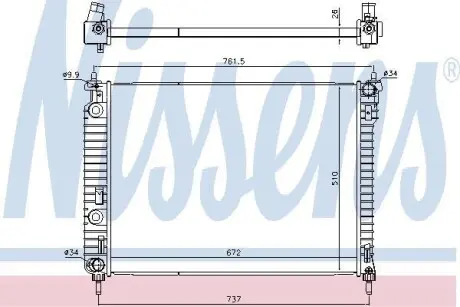 Радіатор охолоджування NISSENS 616905