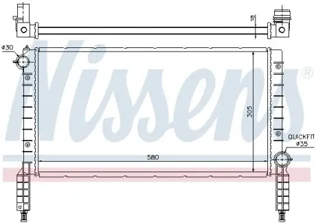 Радіатор охолодження NISSENS 61768