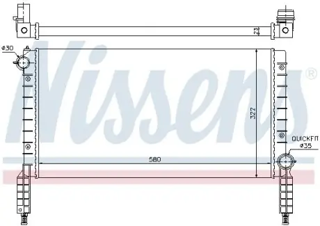 Радіатор охолоджування NISSENS 61769