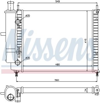 Радіатор охолодження NISSENS 61808