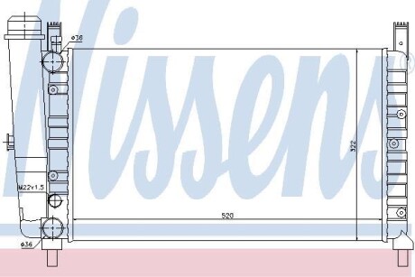 Радіатор охолодження NISSENS 61852