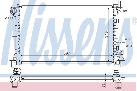 Радіатор охолоджування NISSENS 62073A