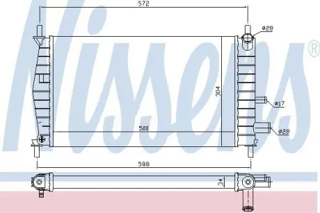Радіатор охолодження NISSENS 62085A