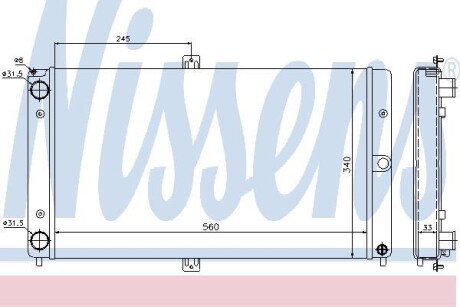 Радіатори вод. охолодж. ВАЗ 2110,-11,-12 (інж.) NISSENS 623552