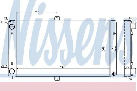 Радиаторы вод. охлажд. ВАЗ 2110,-11,-12 (инж.)(выр-во) NISSENS 623552