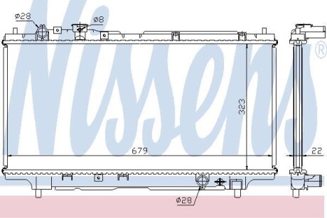 Радиатор охлаждения NISSENS 62383A