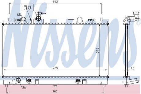 Радиатор охлаждения NISSENS 62465A