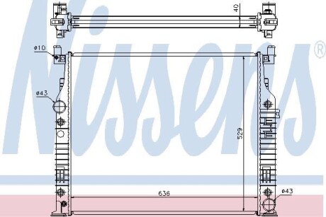 Радіатор охолодження MERCEDES GL, ML-CLASS W 164 (06-) NISSENS 62576A