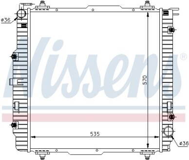 Радіатор охолодження MERCEDES GW-CLASS W 463 (89-) NISSENS 62599A