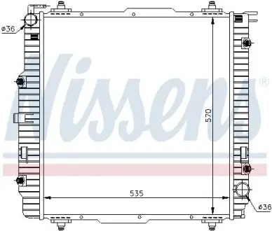 Радиатор охлаждения MERCEDES GW-CLASS W 463 (89-) (выр-во) NISSENS 62599A