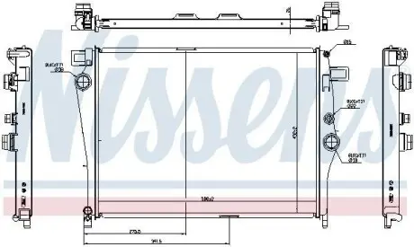 Радiатор NISSENS 627044