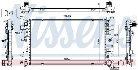 Радiатор NISSENS 627062