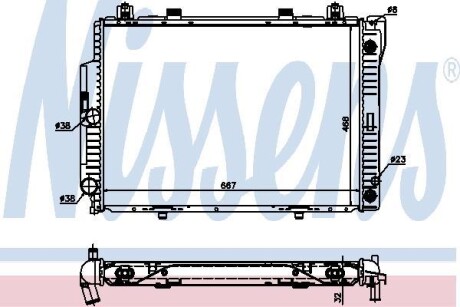 Радіатор охолодження NISSENS 62713A