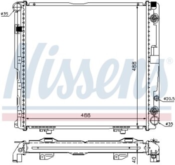 Радиатор охлаждения MERCEDES E-CLASS W 124 (84-) E 220 (выр-во) NISSENS 62763A