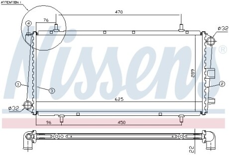 Радiатор NISSENS 62785A