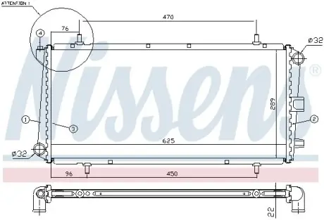 Радiатор NISSENS 62785A