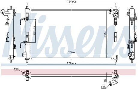 Радiатор NISSENS 628979