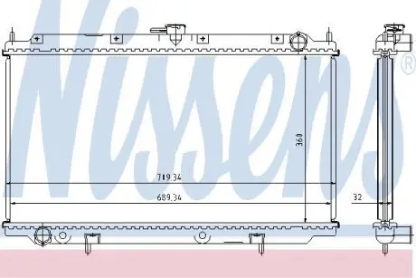 Радиатор охлаждения NISSENS 62923A
