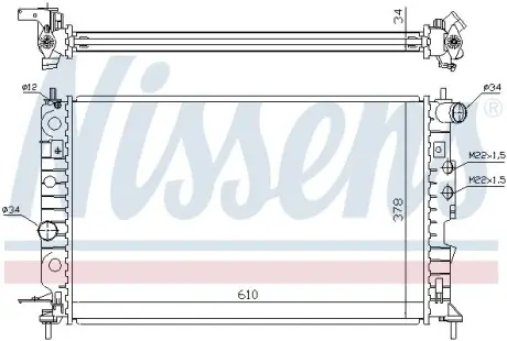 Радиатор охлаждения OPEL VECTRA B (95-) 1.6-2.2 (выр-во) NISSENS 630121