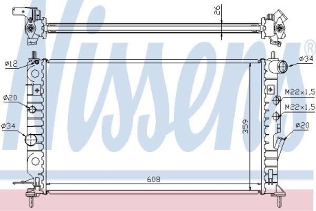 Радиатор охлаждения NISSENS 63013A