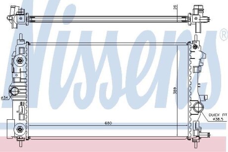 Радиатор охлаждения NISSENS 630723