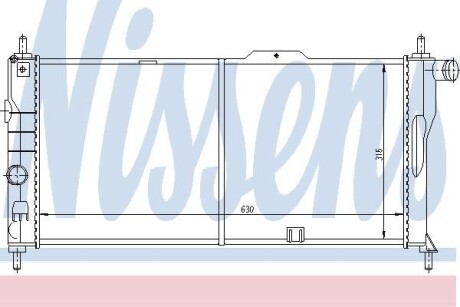 Радиатор охлаждения OPEL KADETT E (84-) 1.6-2.0i (выр-во) NISSENS 632731