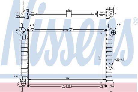 OPEL Радіатор охолодження двиг. ASTRA F 1,7 TD NISSENS 63291A
