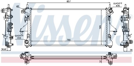 Радiатор NISSENS 63556