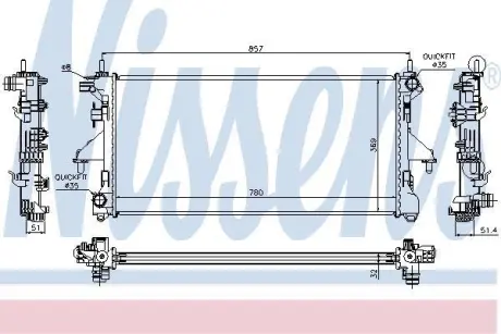 Радiатор NISSENS 63565