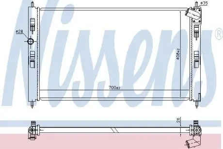 Радiатор NISSENS 636034