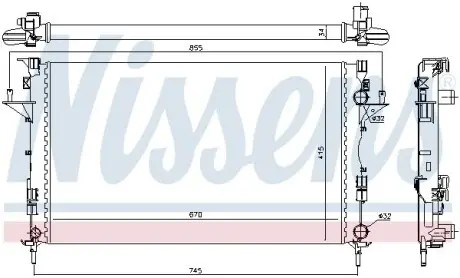 Радіатор охолоджування NISSENS 63816