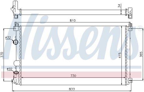 Радіатор охолодження NISSENS 63819