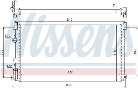 Радиатор охлаждения NISSENS 63819