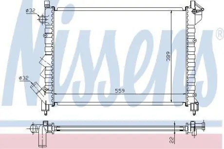 Радиатор охлаждения NISSENS 63832