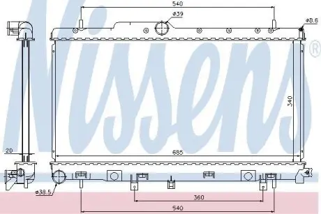Радіатор охолодження NISSENS 64116