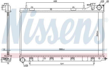 Радiатор NISSENS 64122