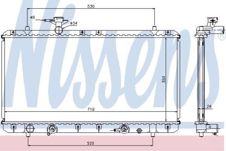 Радиатор охлаждения NISSENS 64166A