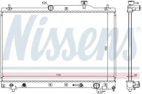 Радіатор охолодження NISSENS 64657