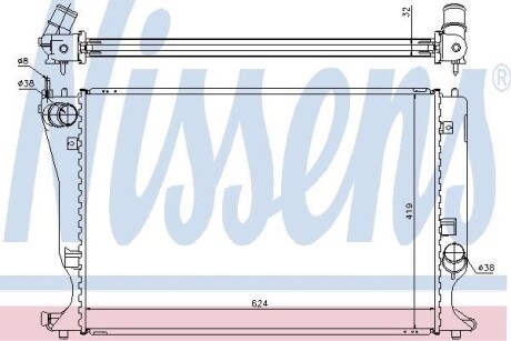 Радиатор охлаждения NISSENS 64666A