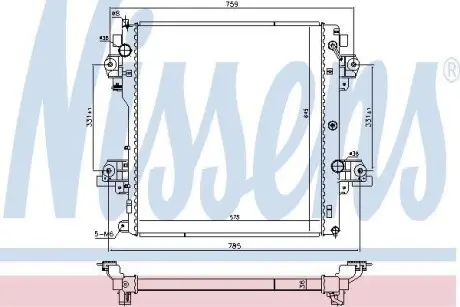Радиатор охлаждения NISSENS 646824