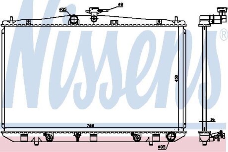 Радиатор охлаждения LEXUS RX III (08-) (выр-во) NISSENS 646836