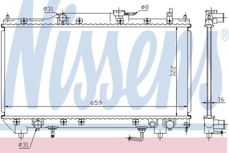 Радиатор охлаждения NISSENS 64782A