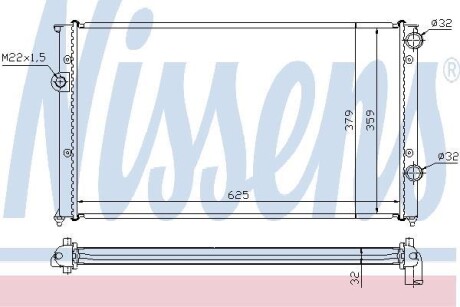 Радиатор охлаждения VW (выр-во) NISSENS 65243