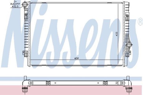 Радиатор охлаждения двигателя AUDI A 3/S 3/ SKODA OCTAVIA III (5E) (13-) (выр-во) NISSENS 65302