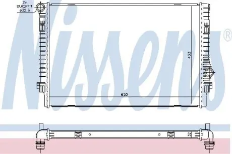 Радіатор охолодження двигуна AUDI A 3/S 3/ SKODA OCTAVIA III (5E) (13-) NISSENS 65302