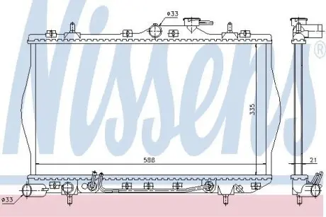 Радиатор охлаждения NISSENS 670011
