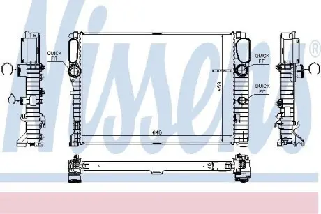 Радіатор охолодження NISSENS 67105