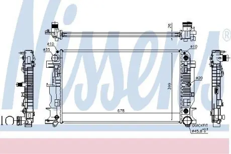 Радіатор охолоджування NISSENS 67157A