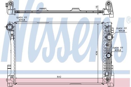 Радиатор охлаждения MERCEDES C-CLASS W 204 (07-) C 180 KOMPRESSOR (выр-во) NISSENS 67161